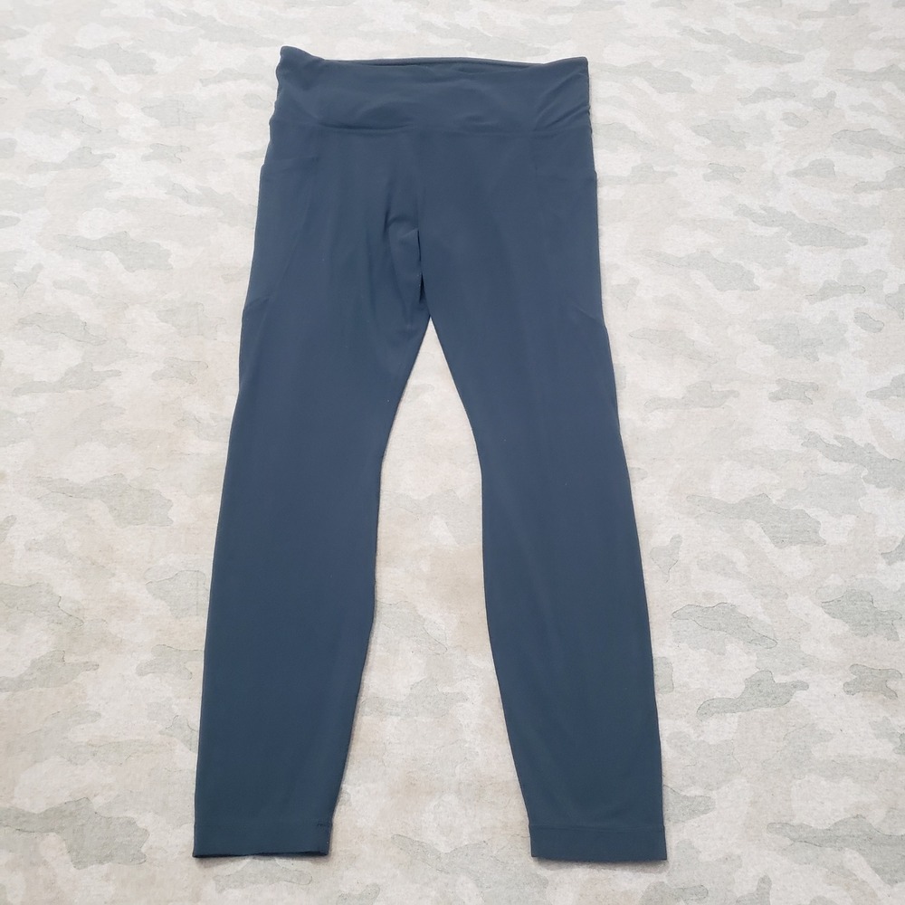 Athleta Leggings Womens Large Blue Yoga Pull On Gym Fitness Running Outdoors